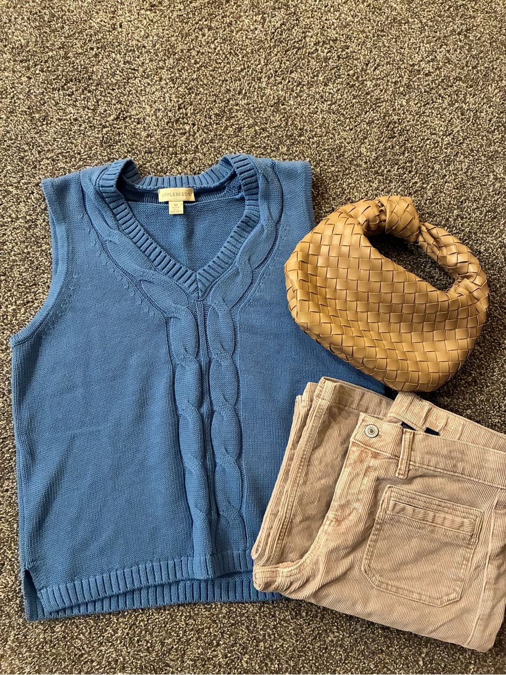 Appleseed's Light Blue Knit V-Neck Sweater Vest